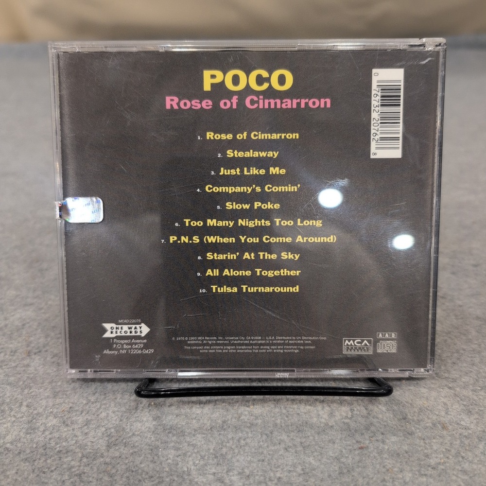 Poco Rose of Cimarron CD 1993 One Way Records MCA MCAD-22076 Country Rock‎ - Picture 2 of 2